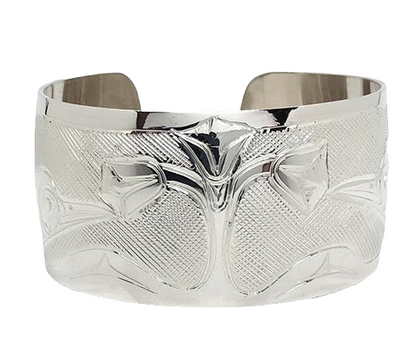 Bracelet - Sterling Silver - 1 1/4" - Hummingbirds