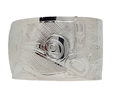 Bracelet - Sterling Silver - 1 1/4" - Hummingbirds