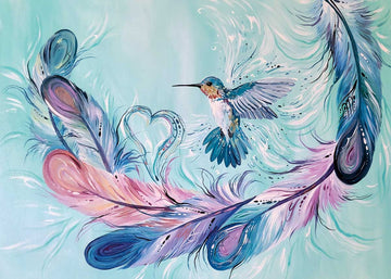 Card - Hummingbird Feathers - 6x9