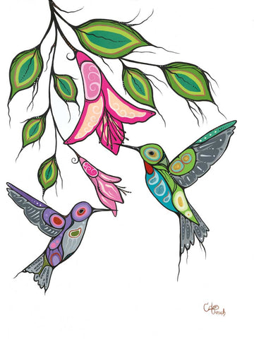 Card - Cree Hummingbirds - 6x9
