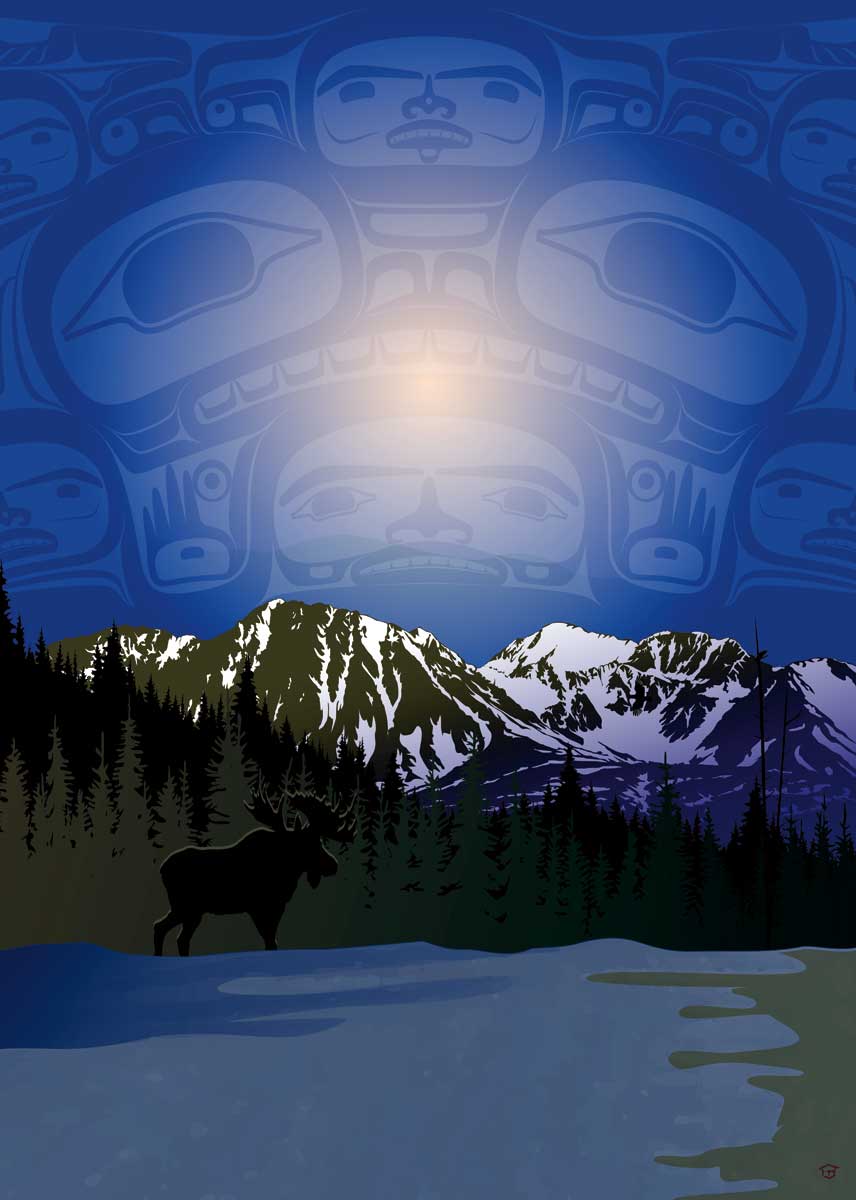 Card - Preston - Chilly Night Scene - 6x9