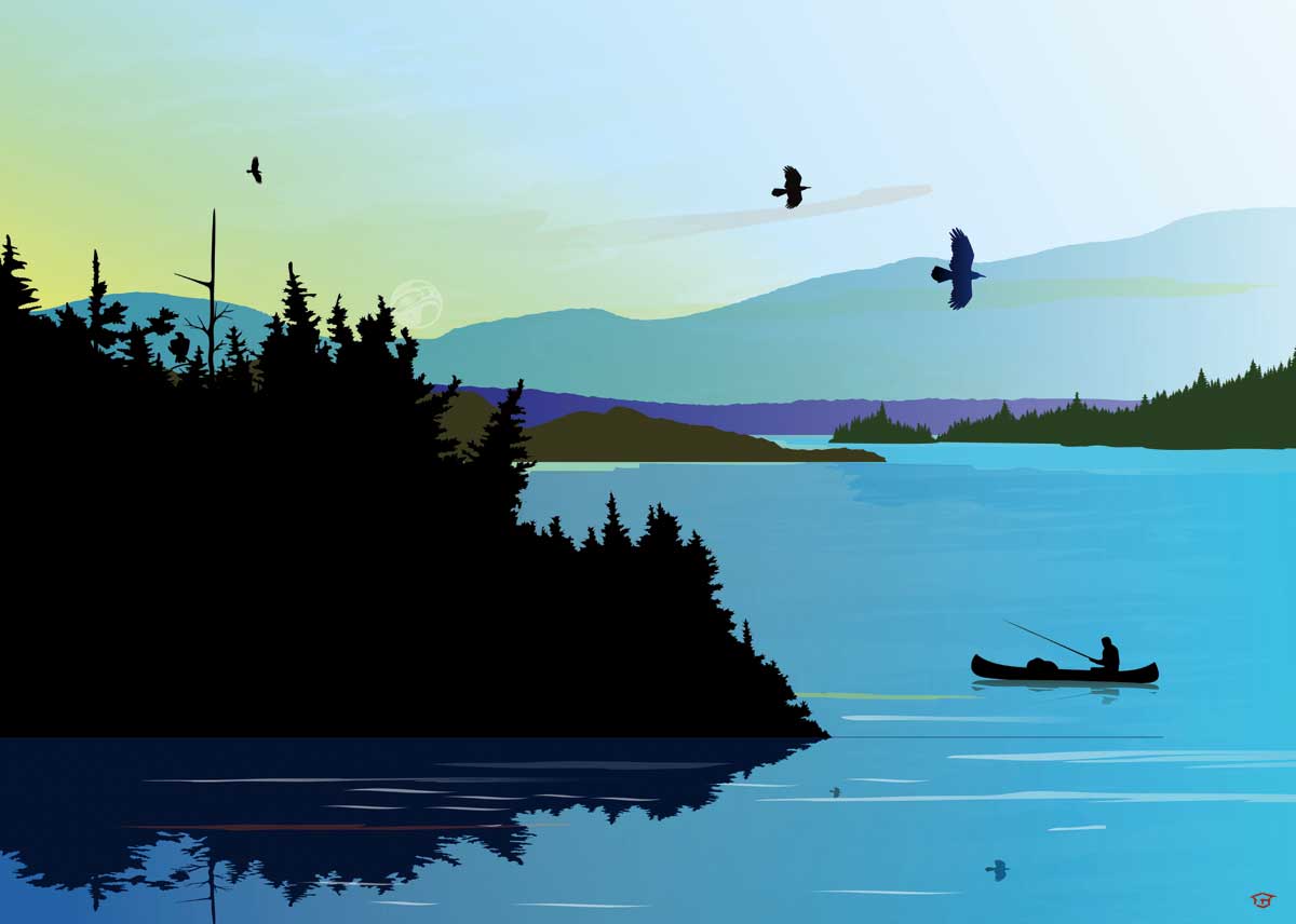 Card - Preston - Blue Lake Fishing - 6x9