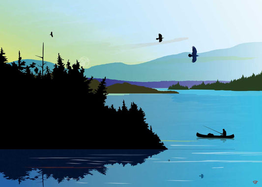 Card - Preston - Blue Lake Fishing - 6x9